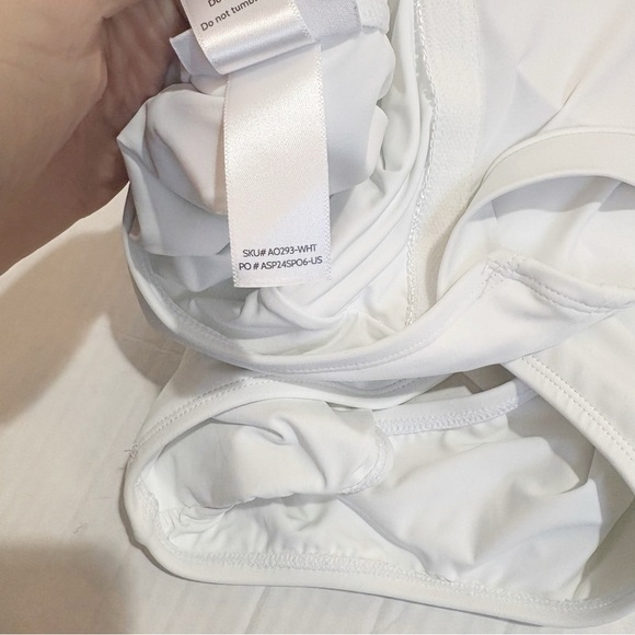 Andie The Tulum One Piece Swimsuit White Large Eco Recycled Nylon Wedding - Picture 15 of 16